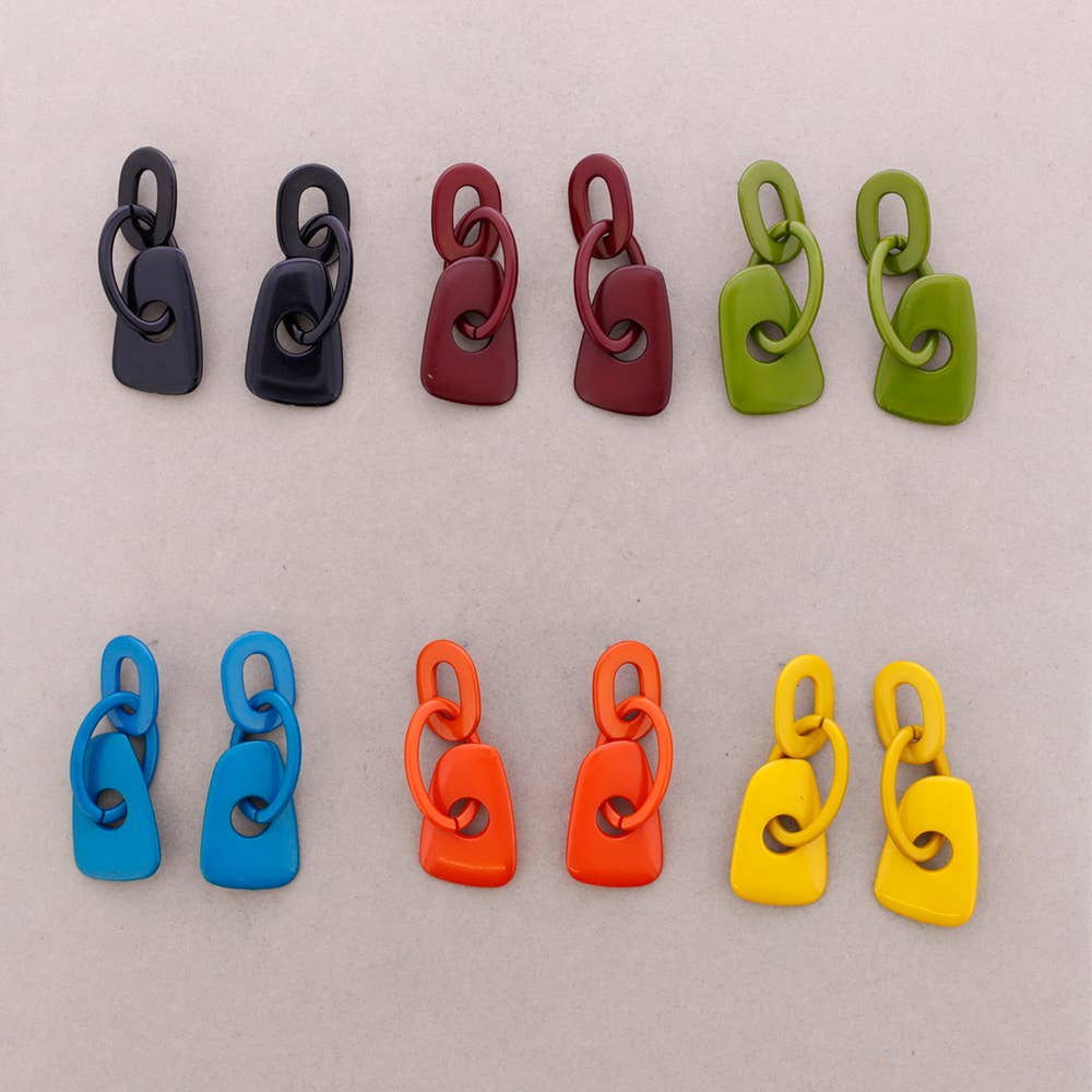 Sonata – wholesale Snap-smycken – Oregelbundna Länkörhängen i Harts9