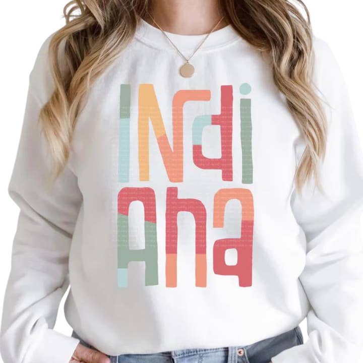 Indiana Sweatshirt - Retrokleurig voor wholesale door Farmtown Printing Company