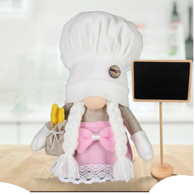 AlexisandGreenberg - Vendita all'ingrosso Decorazione natalizia - A&G Jumbo Chef, a forma di gnomo elfo e cartello, decorazione per la casa, idea regalo6