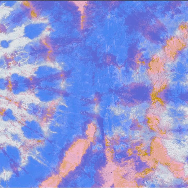 Tie Dye Circle Tapet, Blå/Blush for engroshandel hos Sharon Jane Studio