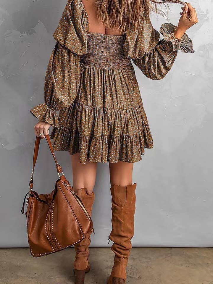 NINEXIS - Wholesale Dress - Women's - CWDSD6417_BOHO DRESSES WITH LONG SLEEVES SHORT STYLES3