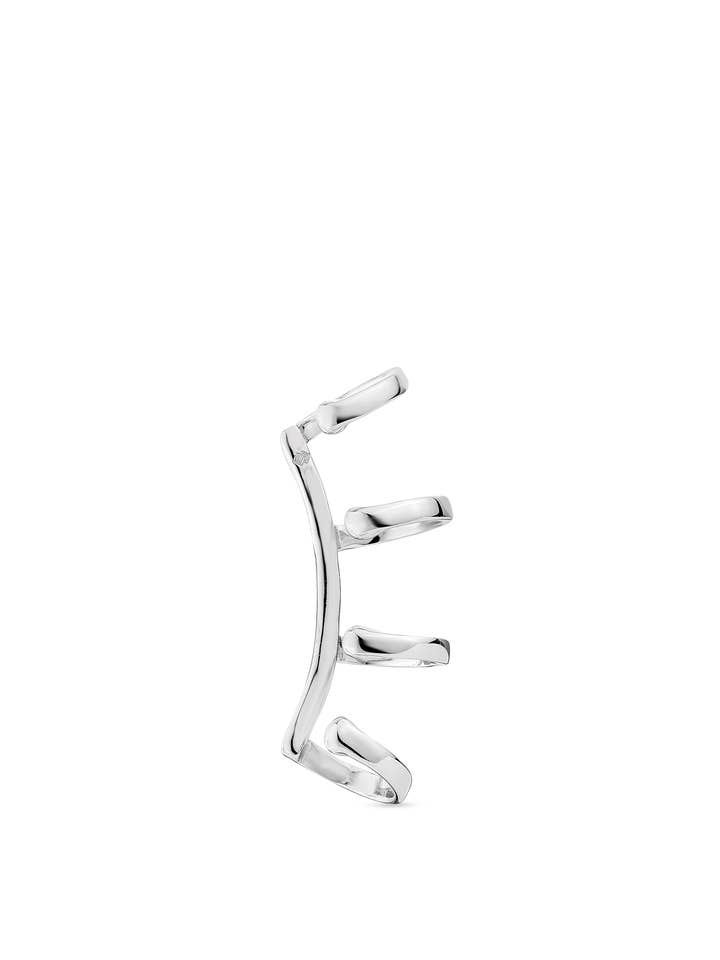 Edge Alchemy Ear Cuff in Premium Silver Rhodium for wholesale by SALLY SKOUFIS™