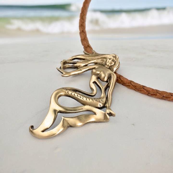Big Blue by Roland St John - Wholesale Pendant/Charm Necklace - Mermaid Jewelry for Women Bronze, Bronze Mermaid Necklace