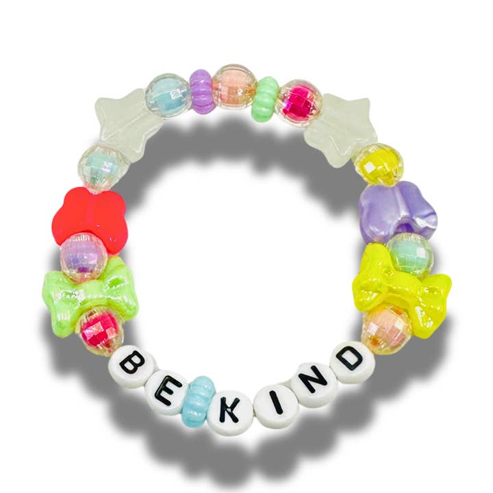 Handmade in Los Angeles BE KIND Friendship Bracelet Kids for wholesale by Sadie’s Moon