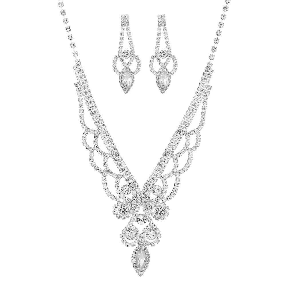Oblige by G - Wholesale Jewelry Set - Crystal Rhinestone Necklace Set 18834 18835 18836 188373