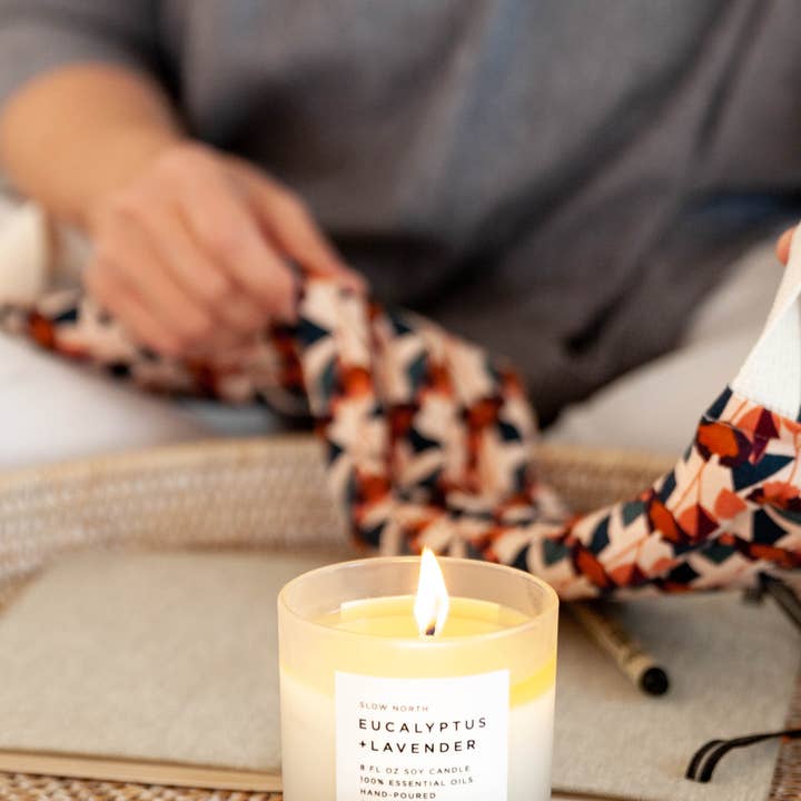 Slow North - Wholesale Jar/Filled Candle - Eucalyptus + Lavender Non-Toxic Soy Candle, Essential Oils, Holiday Favorite3