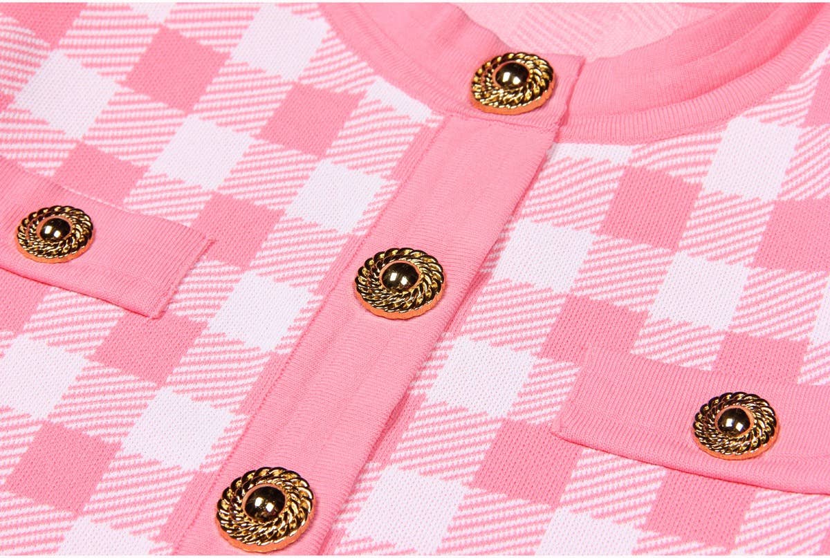 Productseeker - Wholesale Cardigan - Women's - JK071 Chic Plaid Cardigan Jacket - Autumn Essential20