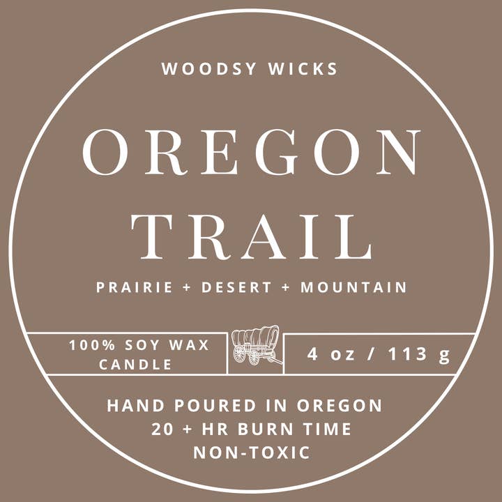 Woodsy Wicks - Wholesale Travel Candles - Oregon Trail Candle - 100% Soy Wax - PNW1