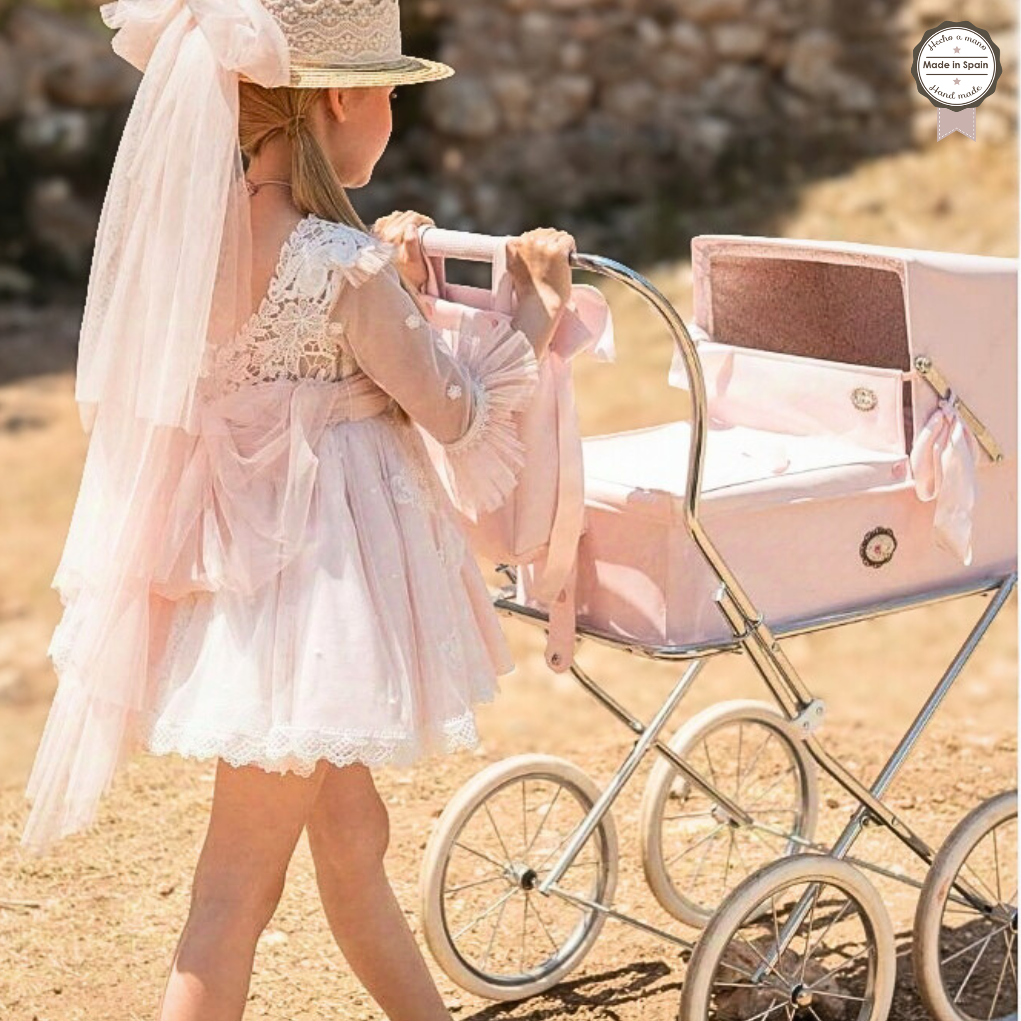 Maria & Jesus - Wholesale Doll Stroller - Kids - Sweet Car + Napa Bag - Customizable Color, Size, and with Your Name!14