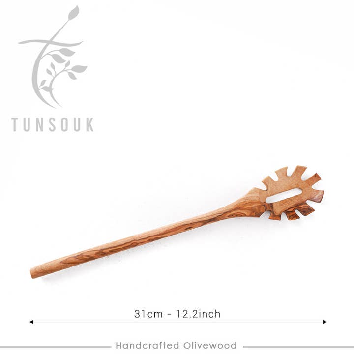 Handcrafted Olivewood - Wholesale Kitchen Spoon - Olive Wood Spaghetti Spoon, Handmade