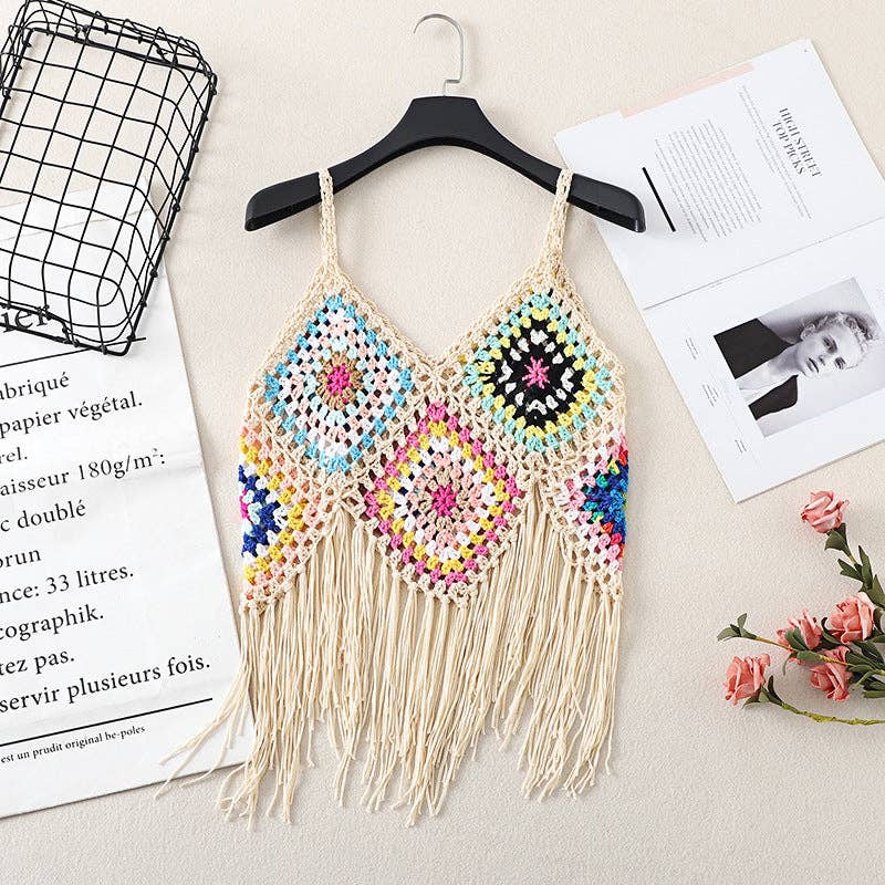 Funkyrel® Atzbranding Limited - Wholesale Camisole - Women's - Crosa - Bohemian Crochet Design Camisole - A Perfect Summer Top Tank6