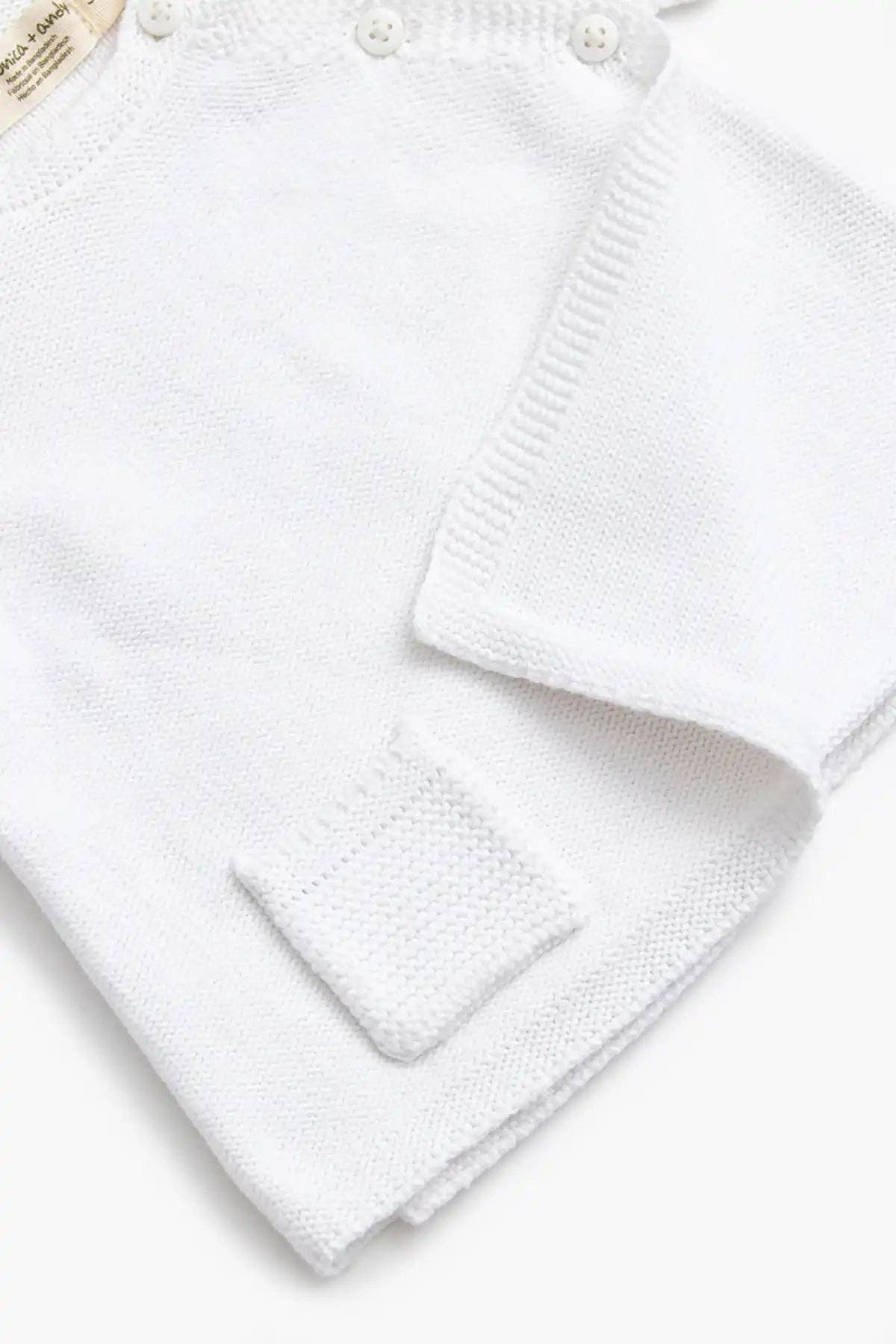 Monica + Andy - Wholesale Top & Pant Set - Baby - Little Darling Knit Top + Bottom_White1