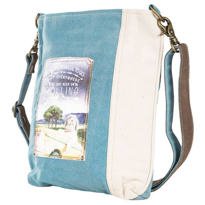 Clea Ray Canvas Bags & Clothing - Wholesale Crossbody Bag - Women's - So Just Keep On Rolling Crossbody Bag
