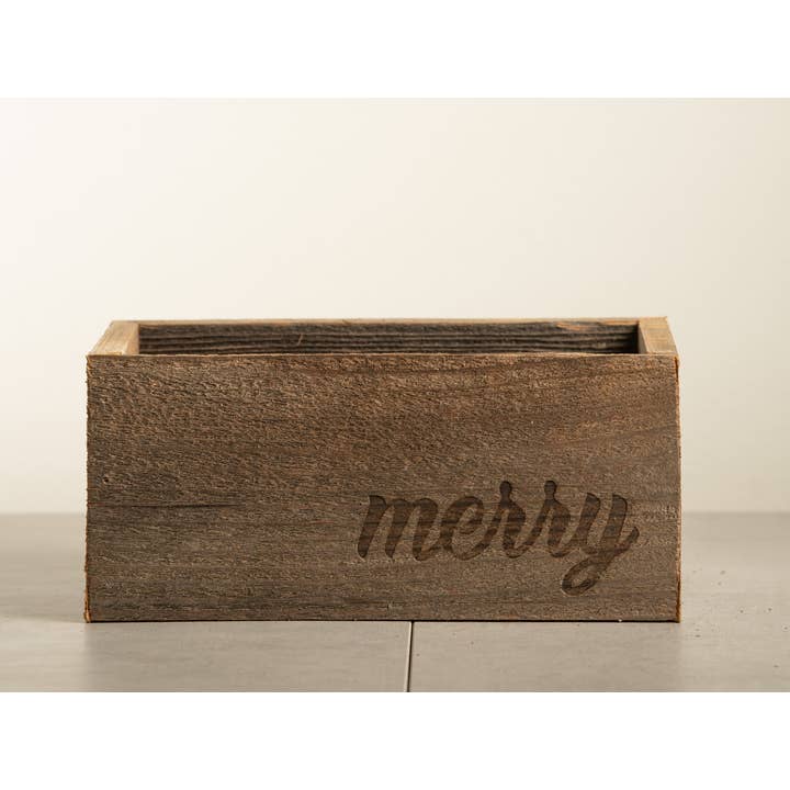 Love Reclaimed - Vente Jardinière - Joyeux Noël Bac à Plantes / Caisse en Bois Recyclé1