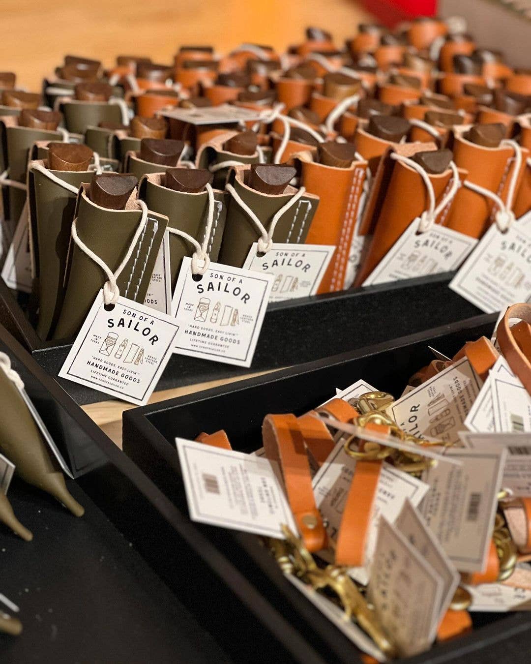 Son of a Sailor – wholesale Pocket knife/holder – Whiskey Case Knife & Leather Sheath / Helmsman Edition / USA3