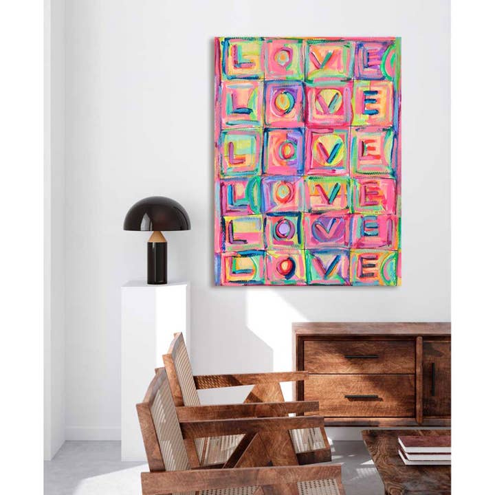 Holiday - Words Of Love Canvas Wall Art for wholesale by GreenBox Art