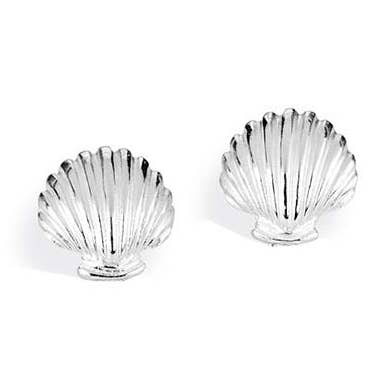 Pendientes Sealife con forma de almeja en plata para venta al por mayor de Heartbreaker designd by Drachenfels