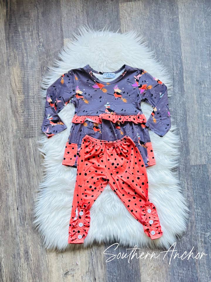 Broom Witch Set for wholesale by Southern Anchor