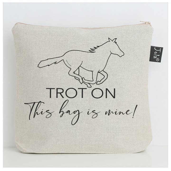 Trot on Wash Bag for wholesale by Jola Designs