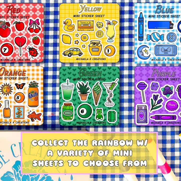 Michaela K Creations - Wholesale Sticker - Spam Musubi Sticker sheet 4x4 7