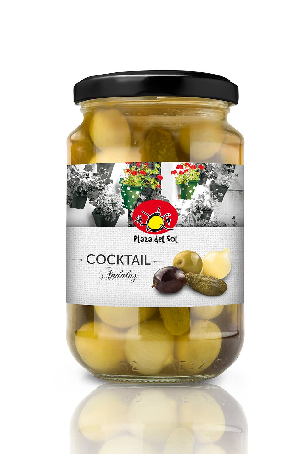 Plaza del sol - Venta al por mayor Verduras encurtidas - Cóctel Andaluz (Mezcla de Aceitunas y Encurtidos) 350g
