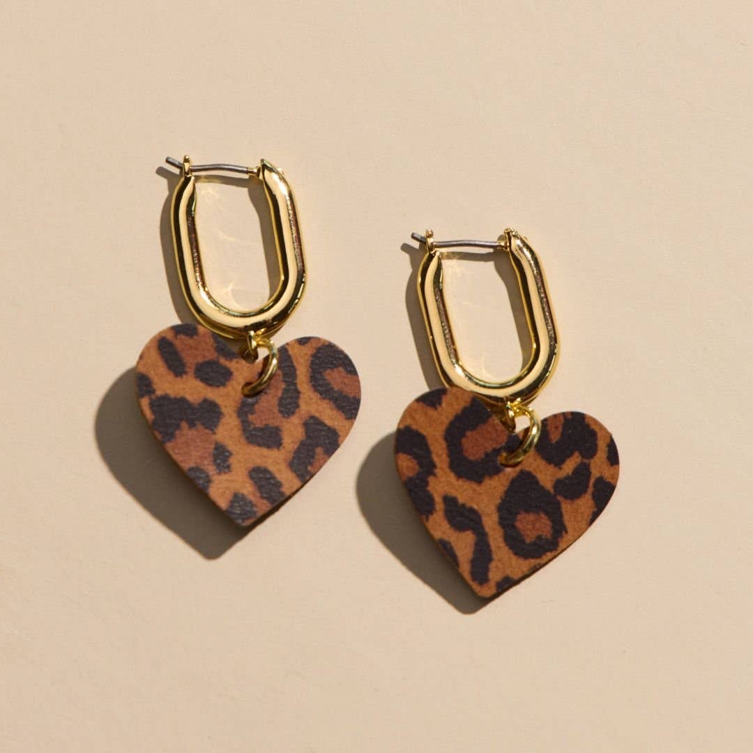 Nickel and Suede - Wholesale Dangle Earrings - Spotted Leopard Quinn