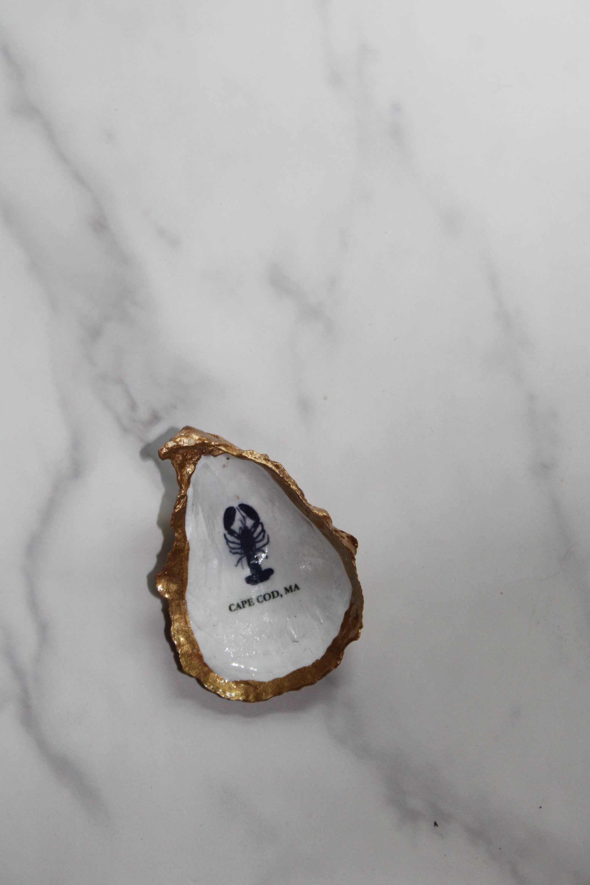 Coastal Collective Co. - Wholesale Jewelry Dish - Cape Cod Lobster Oyster shell ring dish1