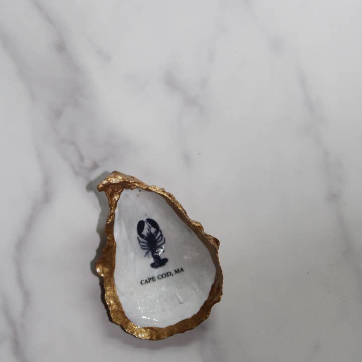 Coastal Collective Co. - Wholesale Jewelry Dish - Cape Cod Lobster Oyster shell ring dish1