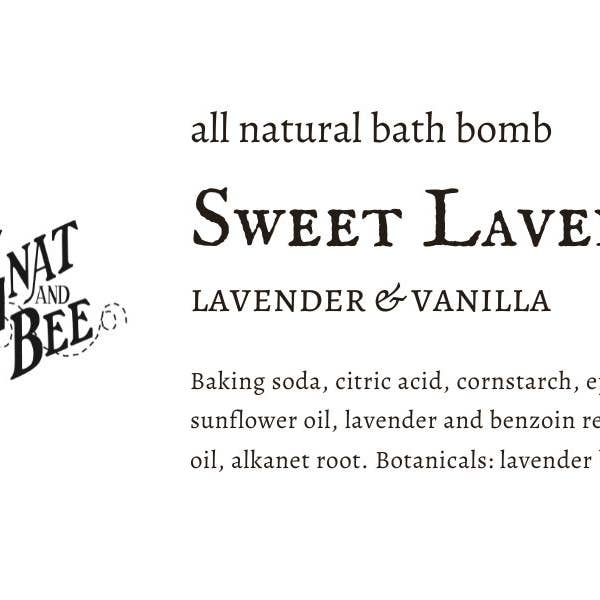 Gnat and Bee - Wholesale Bath Bomb/Fizz - Sweet Lavender | Natural Bath Bomb
