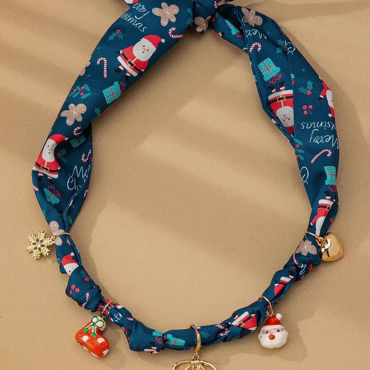 Collana Sciarpa | Pupazzo di Neve Blu Navy per la vendita all'ingrosso da parte di The Crown and Cradle Wholesale