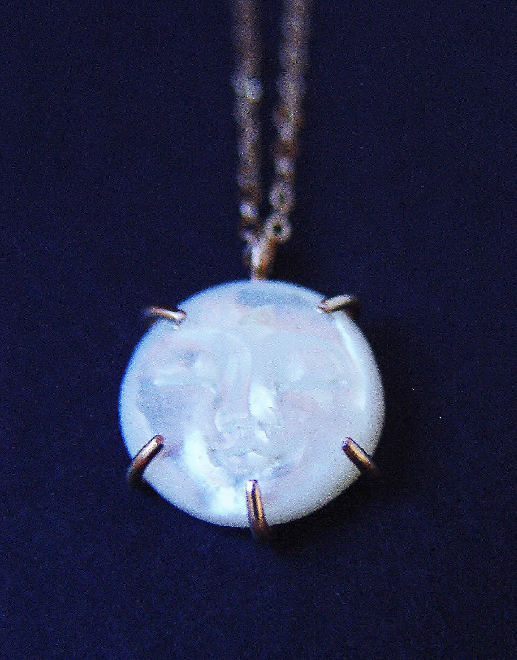 Friedasophie - Wholesale Pendant/Charm Necklace - Pearl Moon Face Gold Necklace. MAN In The MOON2