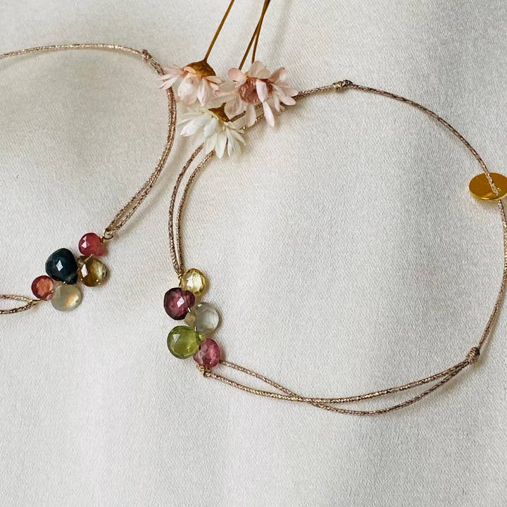 Pulsera en forma de gota de zafiro -Isalia (BIS21) para venta al por mayor de Sophie Deschamps Bijoux