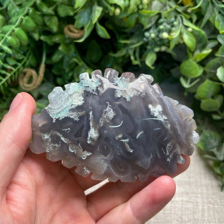 Copper Ashes - Wholesale Spiritual Stone/Crystal - Moss Agate Fish3