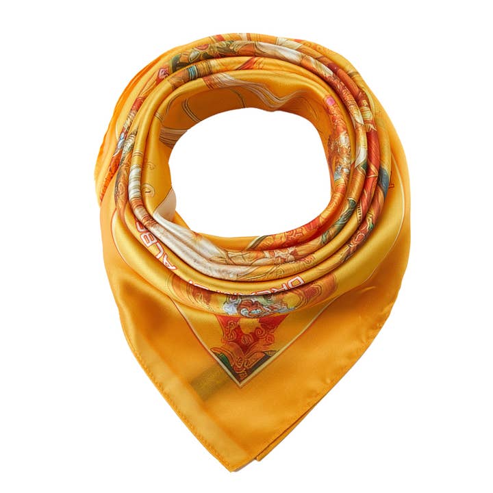 Dream Garden Cléo small silk square for wholesale by ALBERTO CABALE