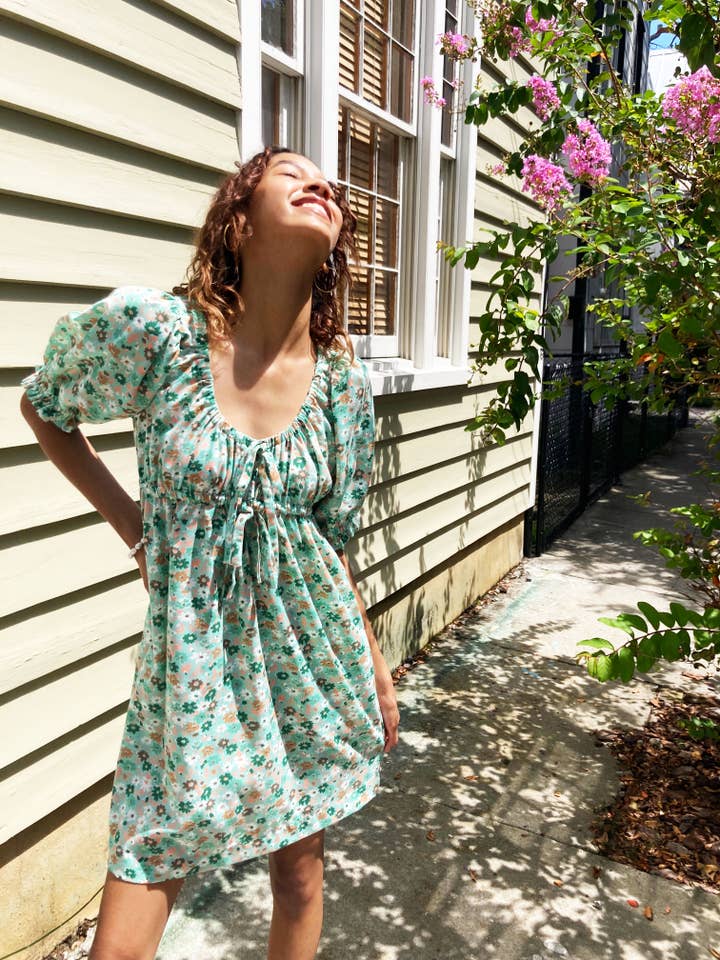 Aster Dress in Groovy Floral for wholesale by Plante