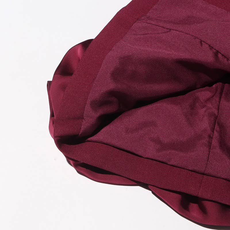 Productseeker - Wholesale Blazer - Women's - DR803Y Elegant Ruffle Hem Contrast Stitching Suit Dress15