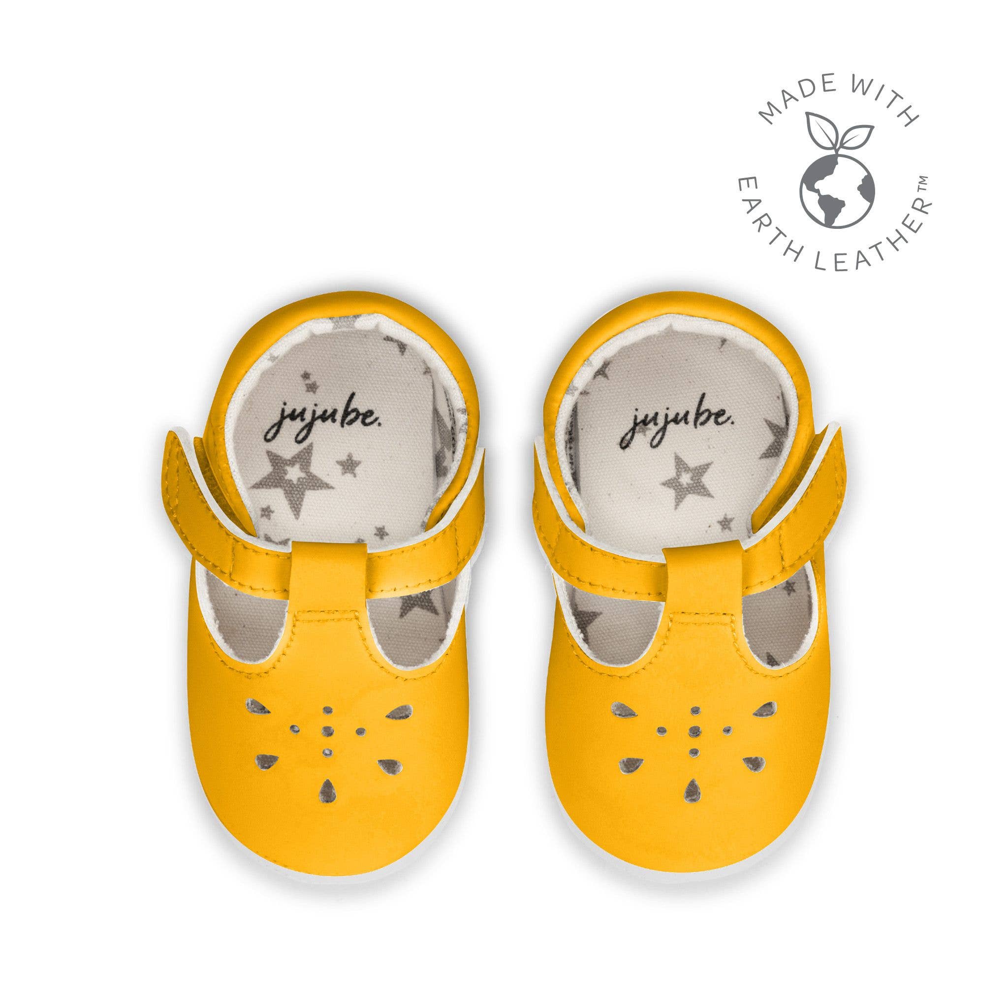 JuJuBe - Wholesale Crib Shoes - Baby - Eco Steps - Mary Jane Sunflower Yellow5