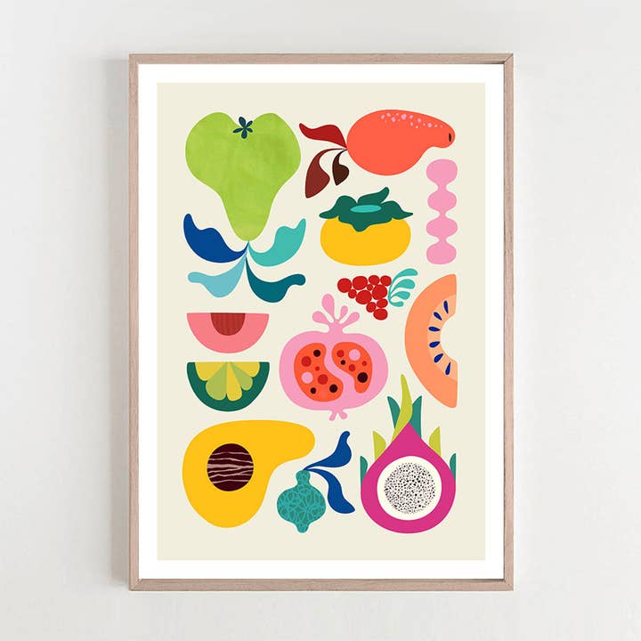 3 Birdies Studio - Wholesale Art print - Modern Fruit Art Print