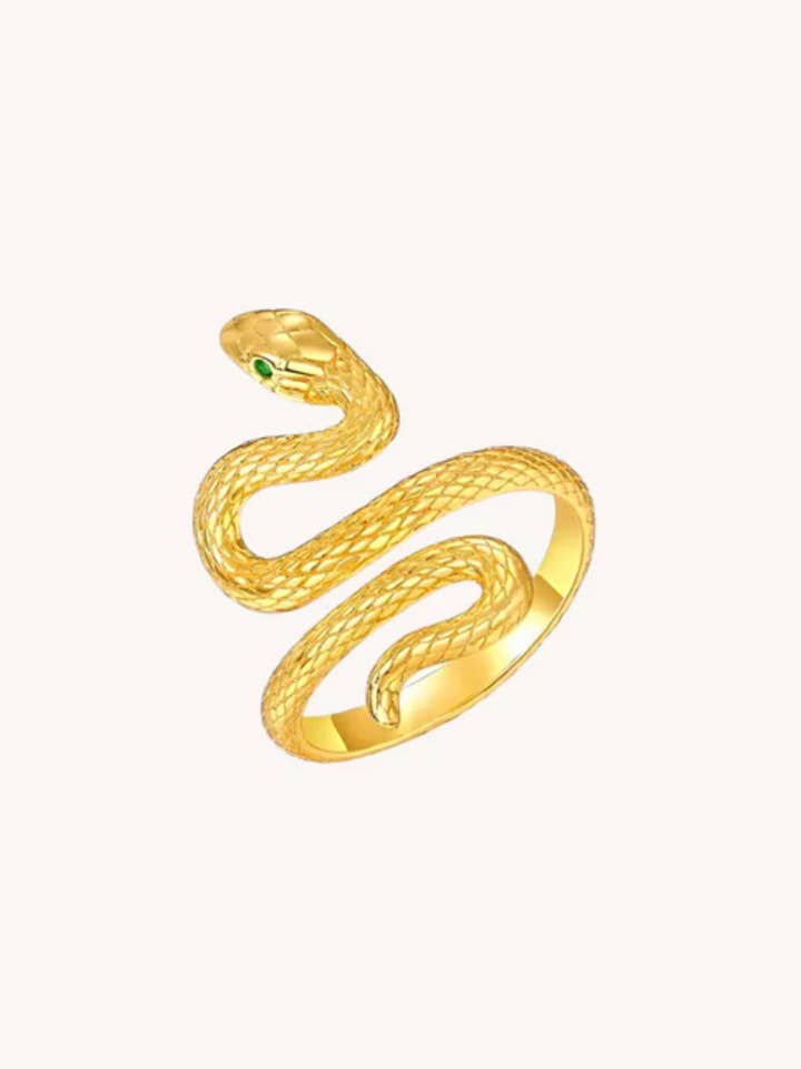 Snake Wrap Gold Ring -Holiday Gift, Christmas 2025 for wholesale by Gratinsta