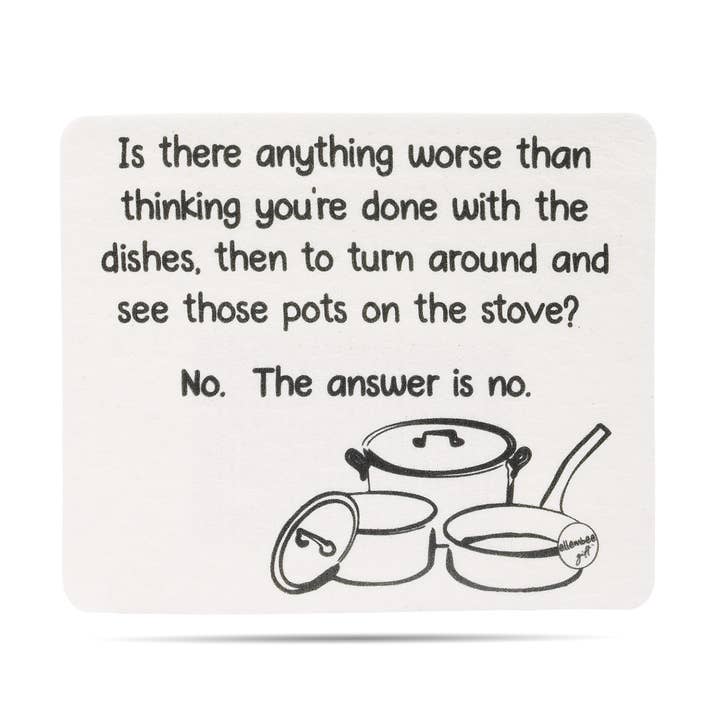 Is er iets ergers | klaar met afwassen Zweedse vaatdoek voor wholesale door ellembee gift