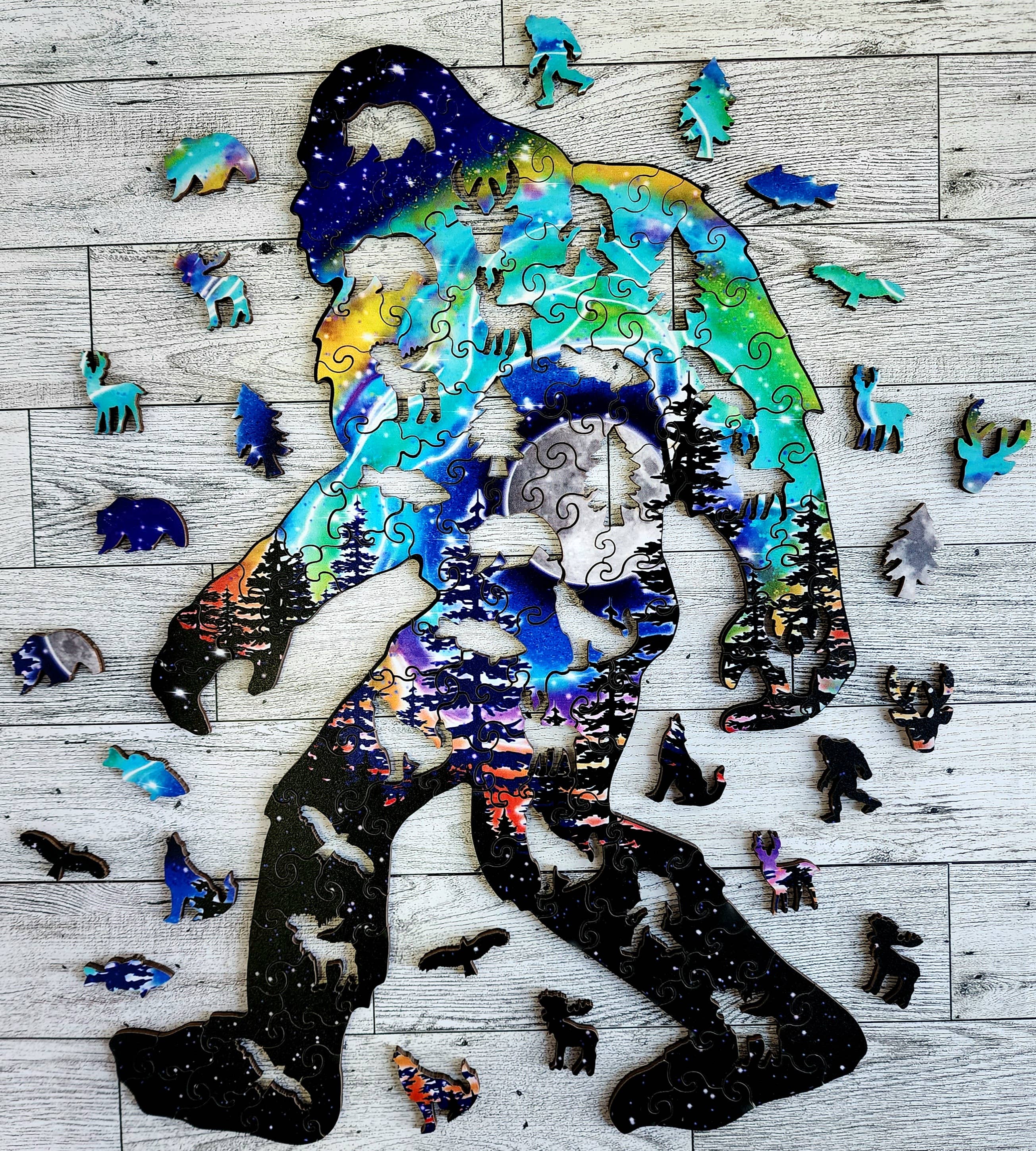 Art Factory LLC - Wholesale Puzzle - Adult - Sasquatch shape wooden puzzle1