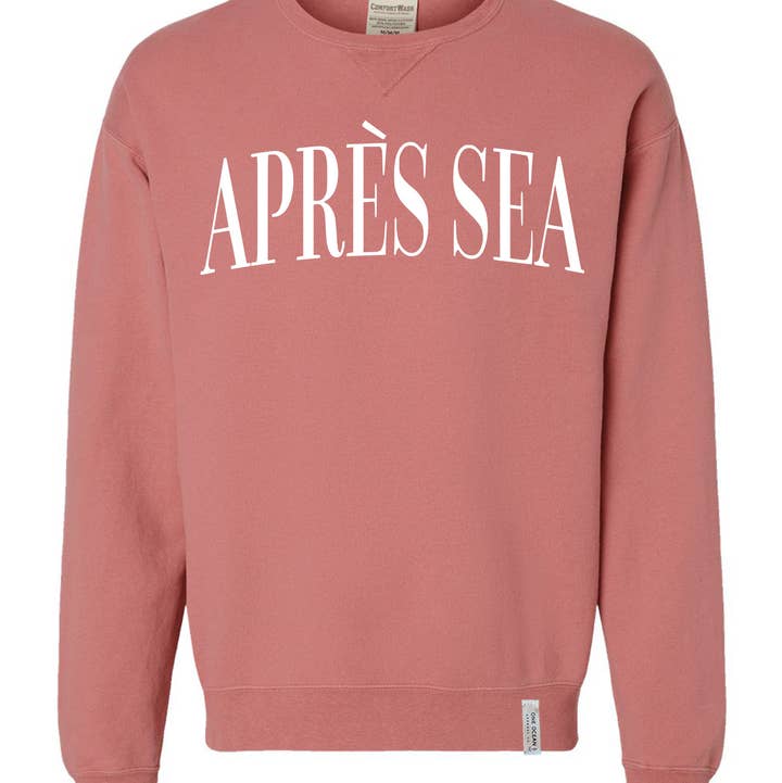 One Ocean Apparel Co.. - Wholesale Graphic Sweatshirt - Unisex - APRES SEA Crewneck - CUSTOM COLORS2