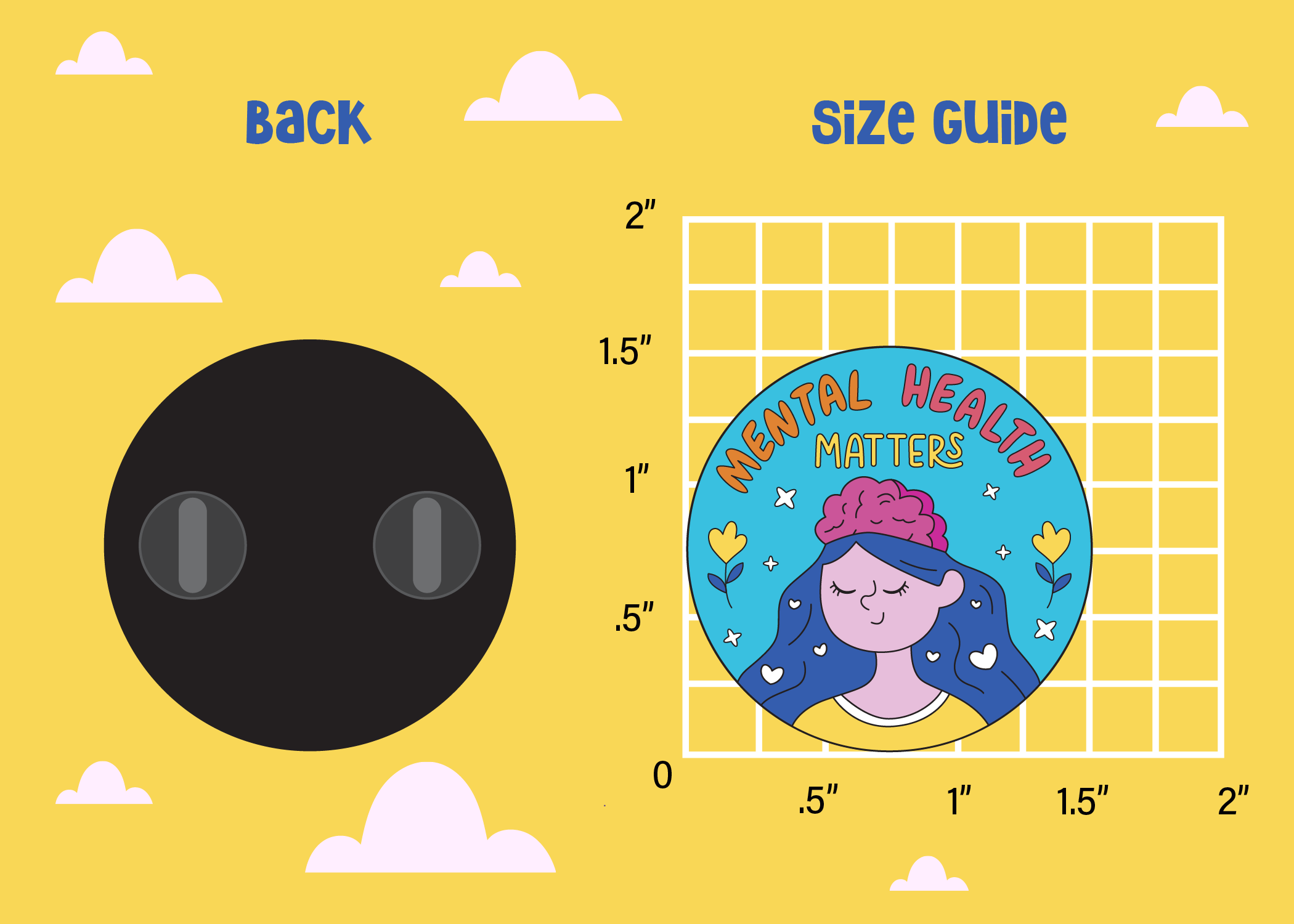 Neha Lee Designs - Wholesale Lapel Pin/Button - Mental health matters enamel pin1