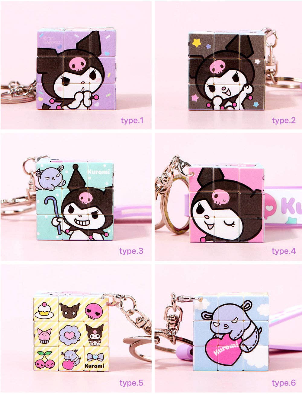K-Wonderland - Wholesale Keychain - Women's - Sanrio Cube Keyrings: Kuromi, Cinnamoroll, Hello Kitty13