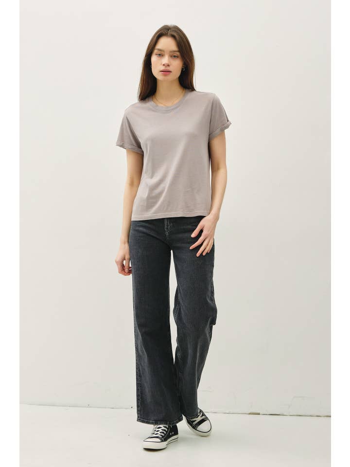 Be Cool - Wholesale T-Shirt - Women's - BOXY CUT TEE W/ ROLL SLEEVE15