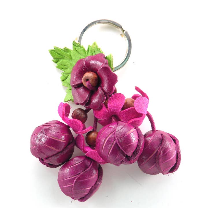 Sunflower Handmade leather inc - Wholesale Keychain - Women's - KP Style Assorted flower keychains/bag charm3