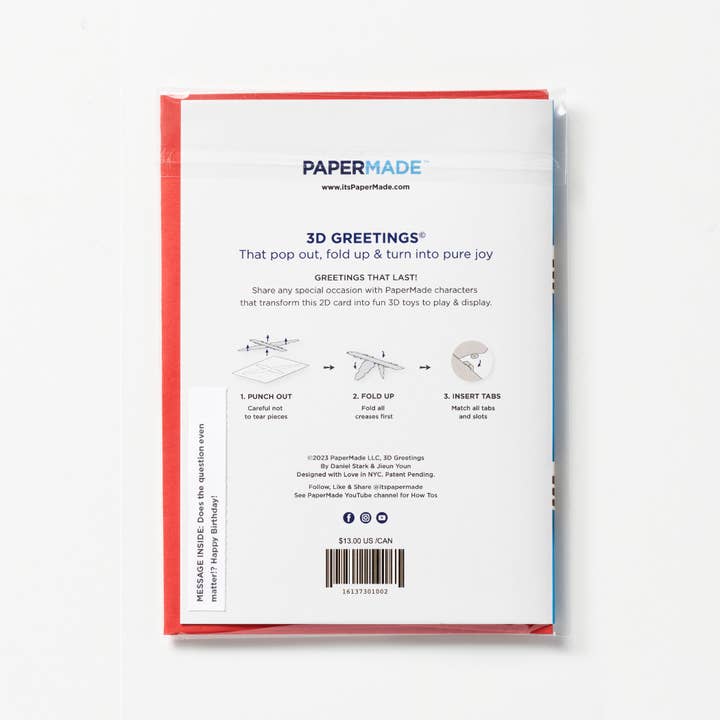 PaperMade - Wholesale Birthday Card - 3D Birthday Cake Greeting Card- Cake is the Answer!4