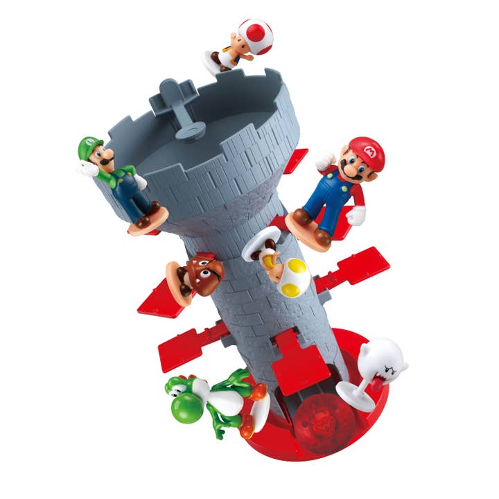Epoch Games Super Mario Blow Up! Shaky Tower, Tabletop Game for wholesale by Epoch Everlasting Play