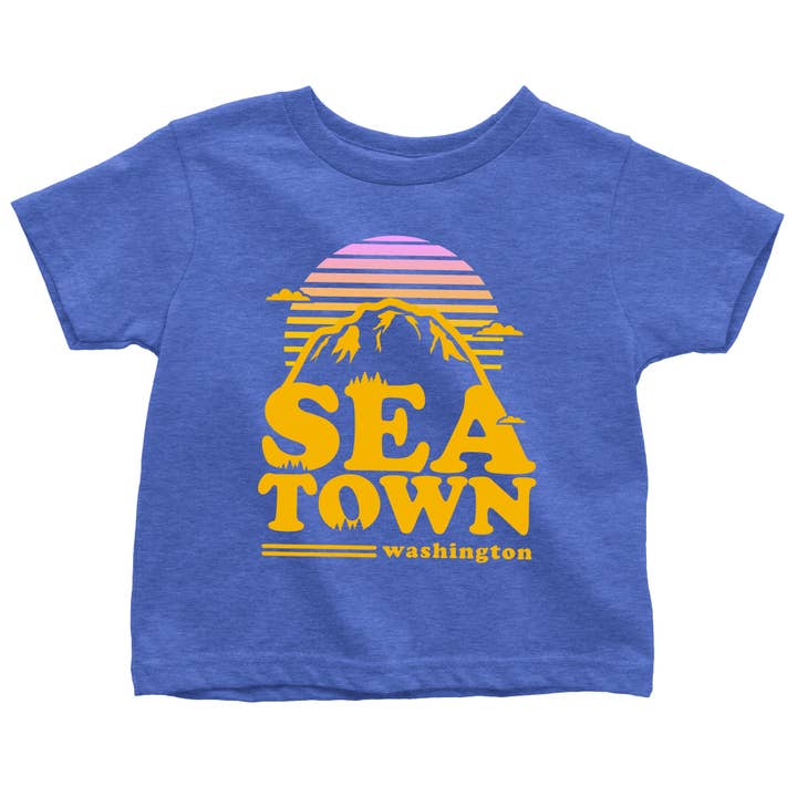 SeaTown Seattle Sunset- Toddler tshirt - Northwest, Rainier for wholesale by Viaduct