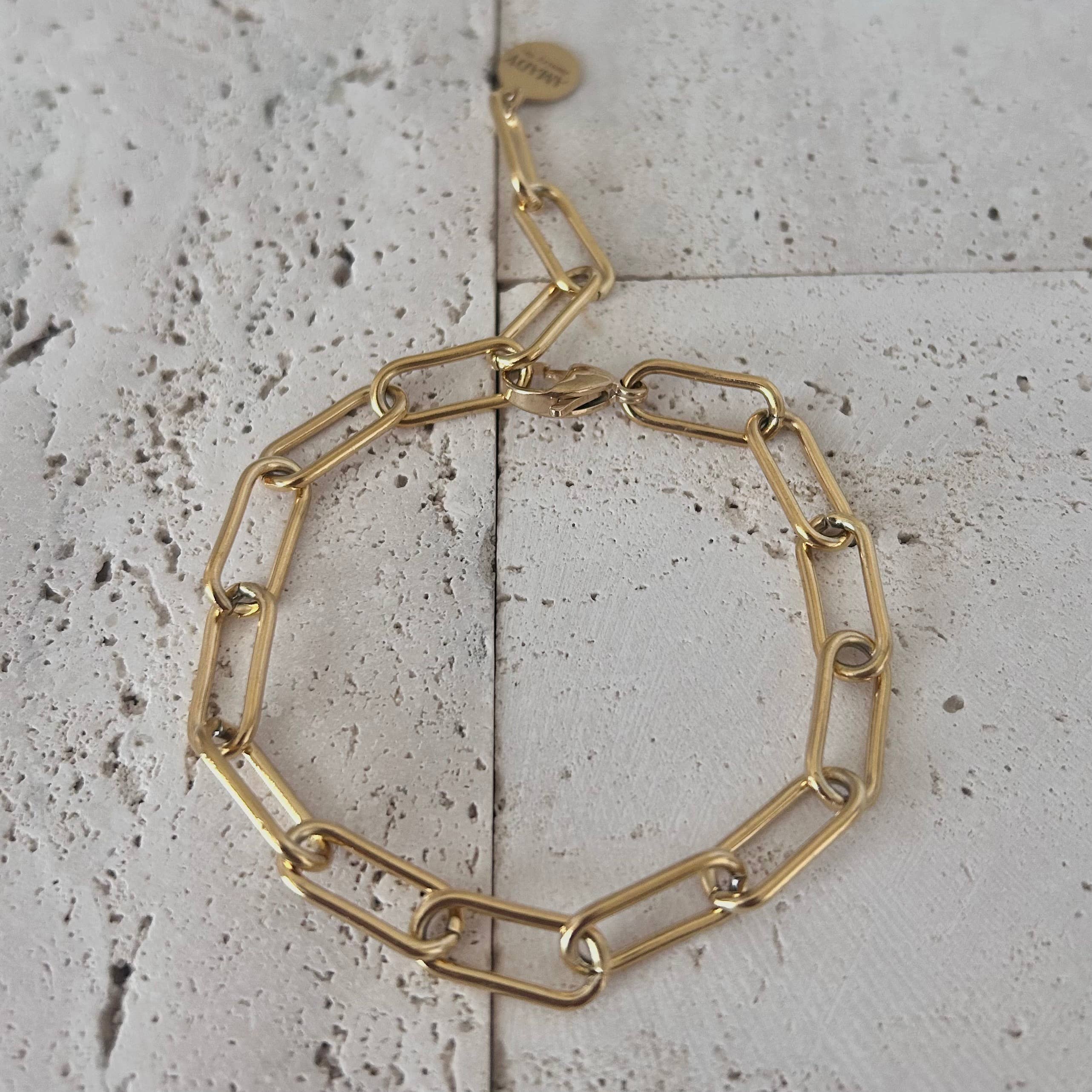 Amady Jewelry - Wholesale Link & Chain Bracelet - Paperclip Link Chain Bracelet layering trendy1